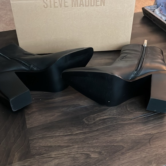 Steve Madden black elene leather boot - Picture 5 of 7